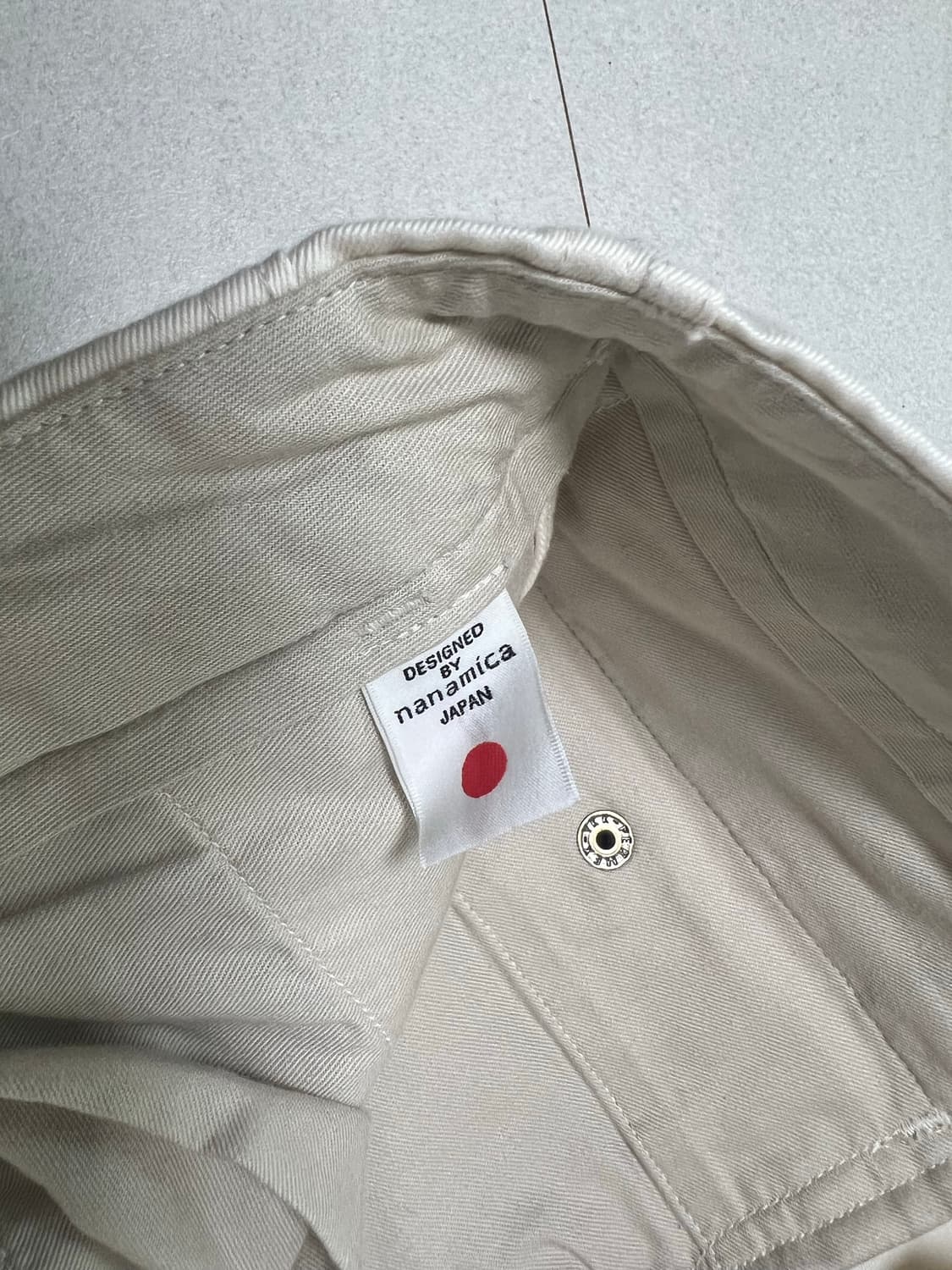 나나미카 와이드치노 팬츠 내추럴 칼러 34 상품이미지5