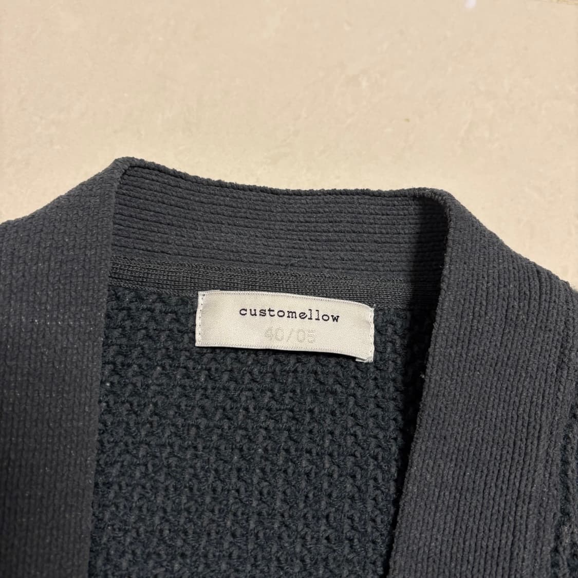 정품 커스텀멜로우 남성 울 블렌드 헤비 니트 가디건 상품이미지5