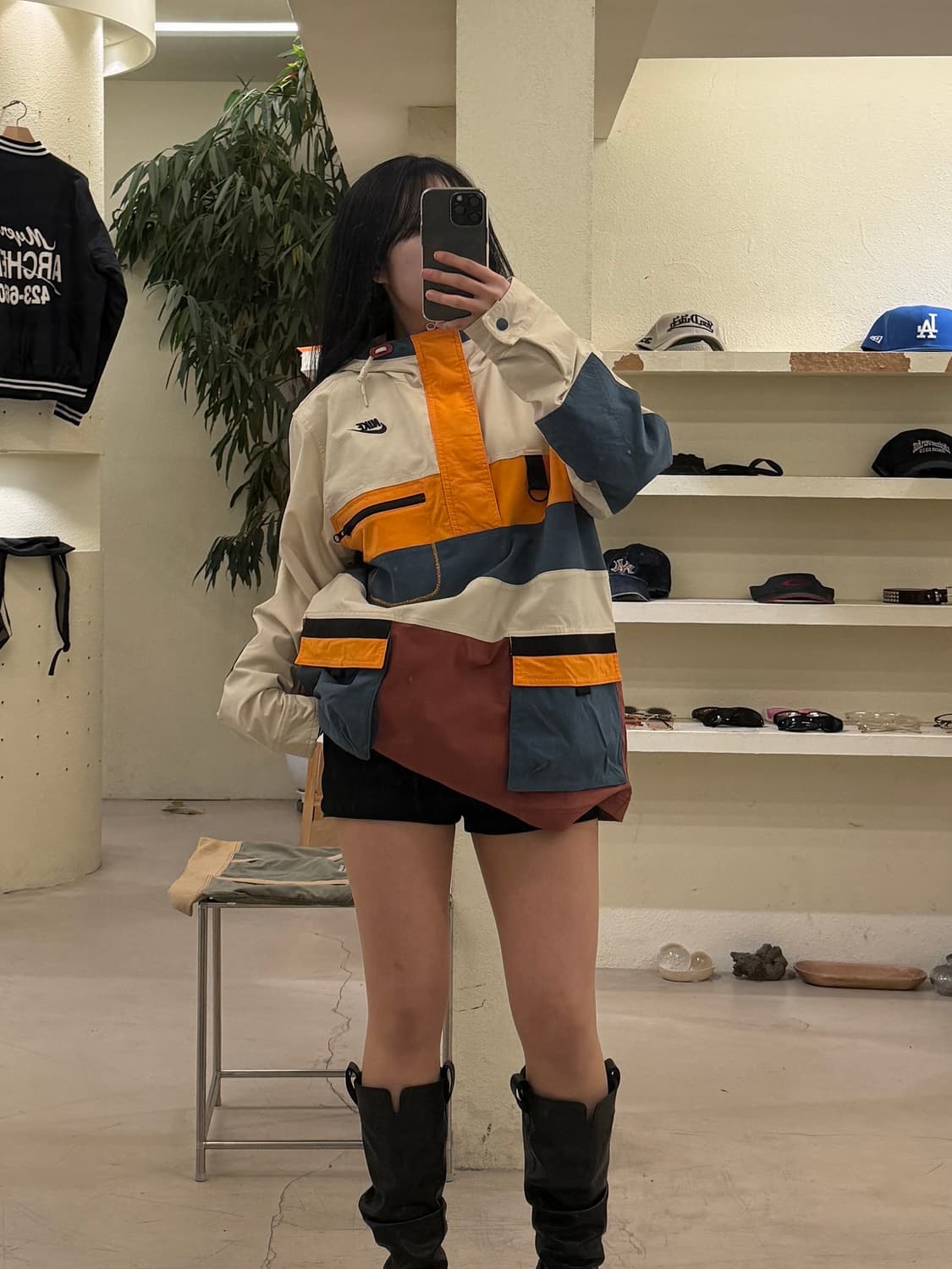 나이키 나일론 올드스쿨 무드 멀티포켓 아노락 U261 상품이미지1