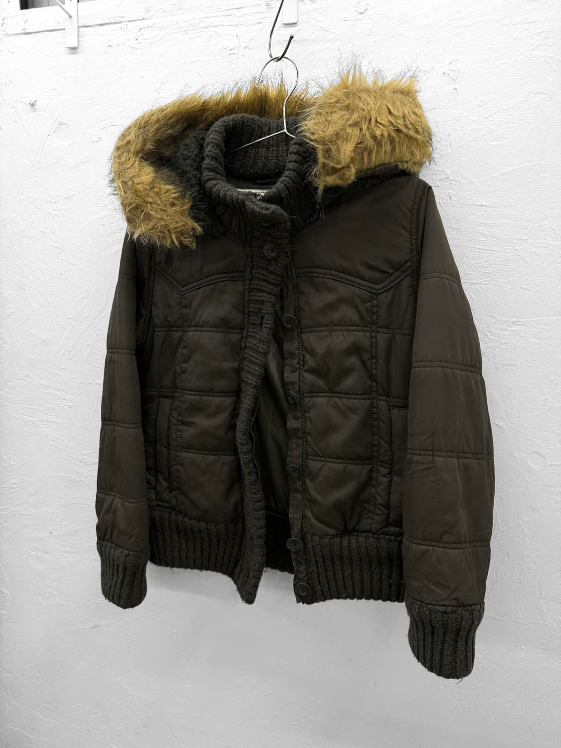 rapua 니트 믹스 후드 점퍼 상품이미지5