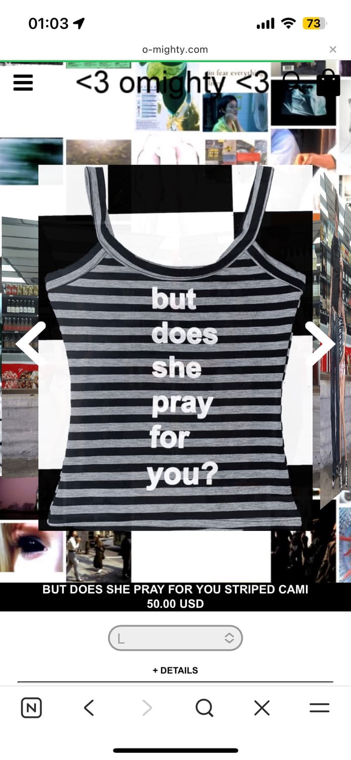 오마이티 Omighty 민소매 탑 xs 상품이미지2