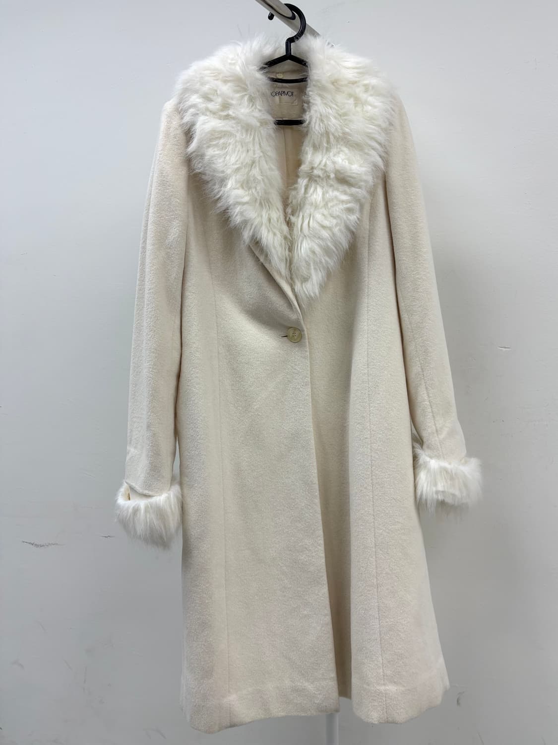 빈티지 화이트 울 코트 상품이미지5