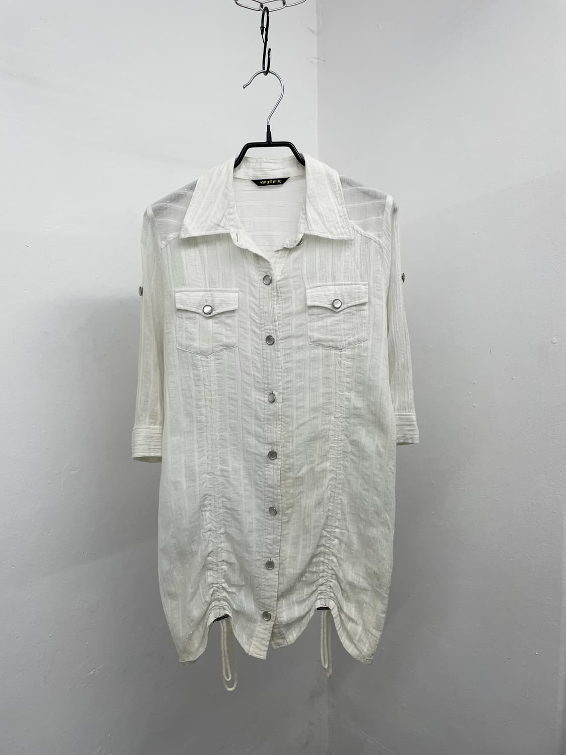 화이트페어리 셔링 버튼 셔츠 상품이미지7