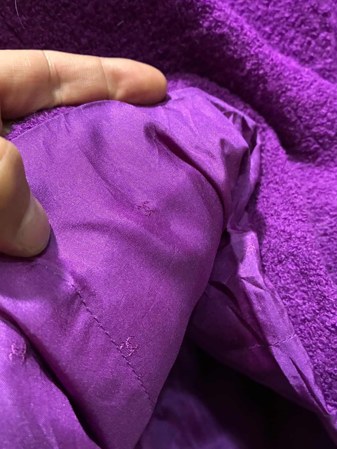 00s CHANEL 빈티지 샤넬 퍼플 트위드 자켓 상품이미지7