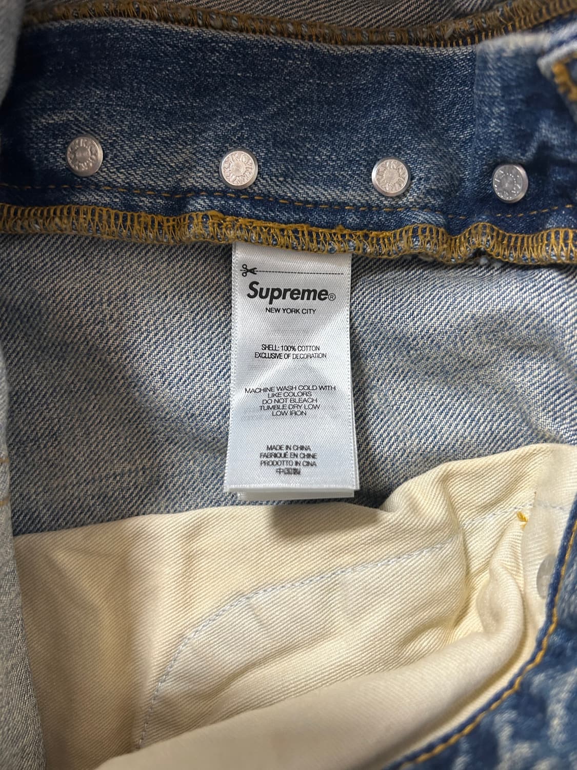 슈프림 Regular Jean FW25 Dirty Indigo 30 상품이미지8