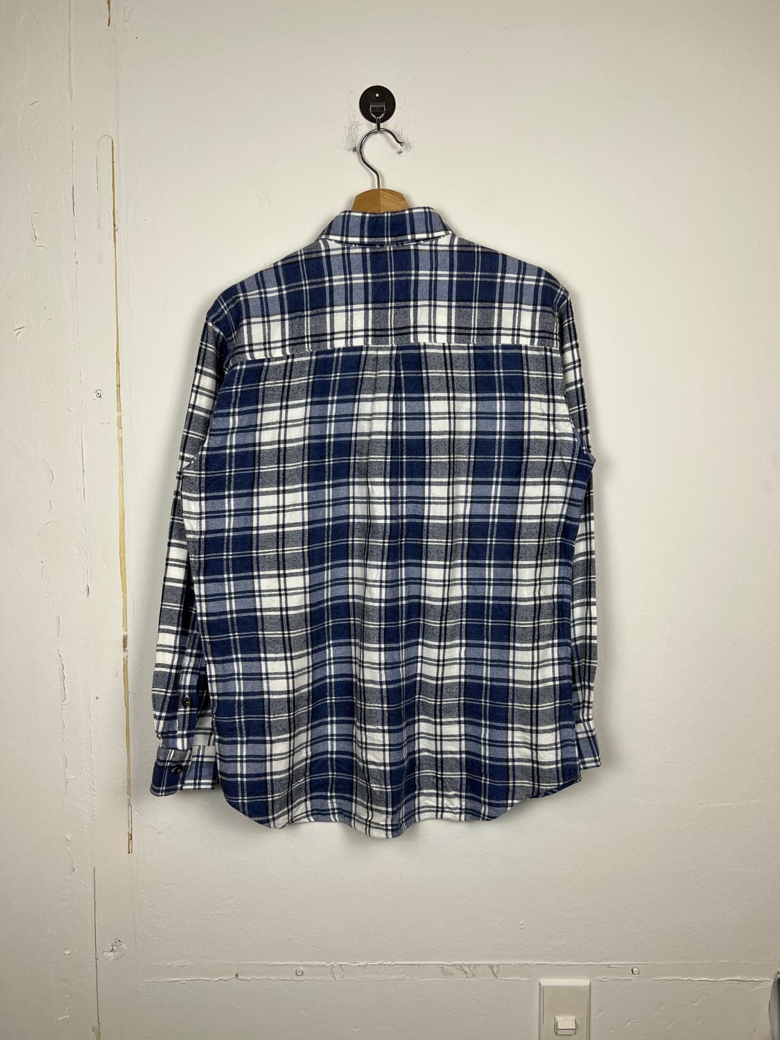 JPN Villand 블루톤 체크 셔츠 남방 L 상품이미지2