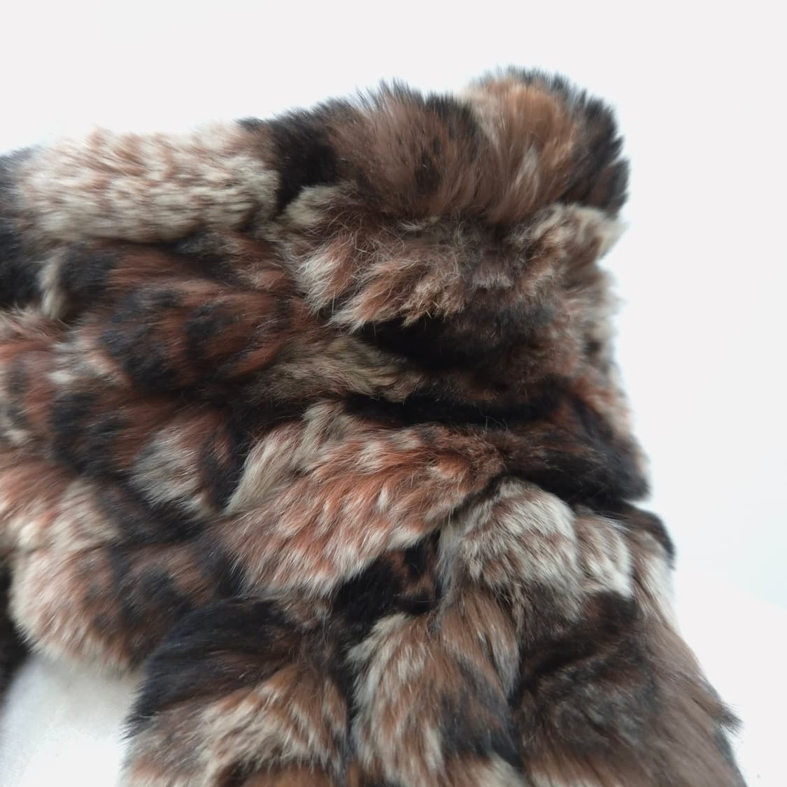 브라운 믹스 래빗퍼 롱머플러 상품이미지5