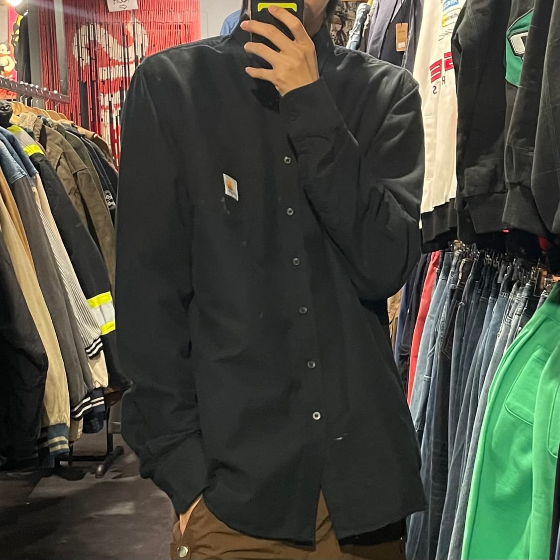 [IM] carhartt 칼하트 블랙 긴팔셔츠 상품이미지3