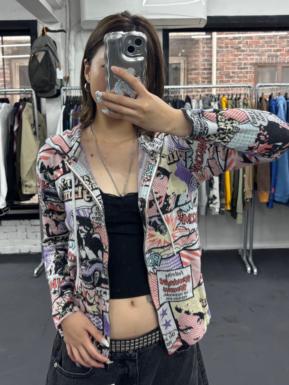 히스테릭 글래머 카툰 후드집업 상품이미지3