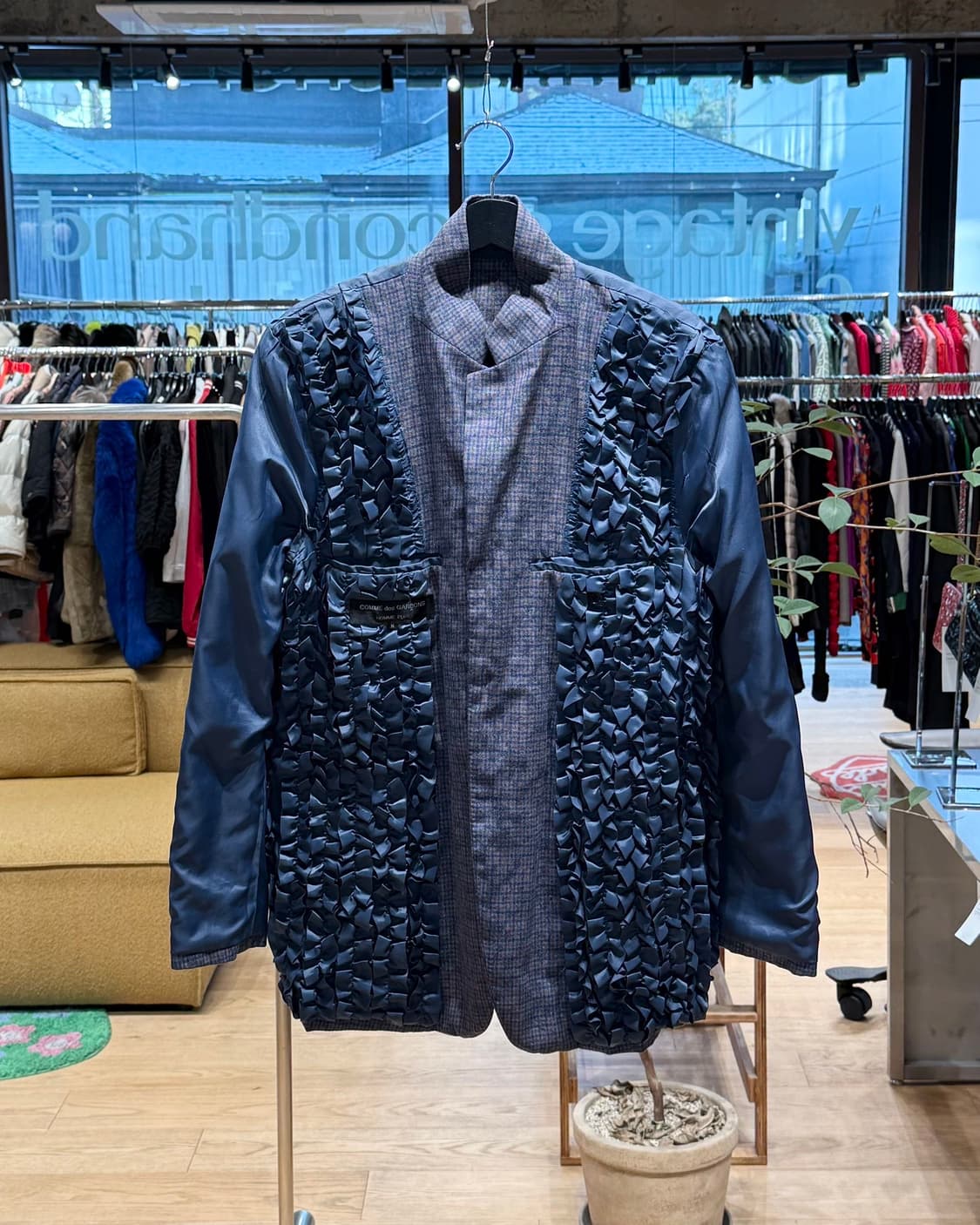 꼼데가르송 옴므 플러스 네이비 리버시블 프릴 블레이저 자켓  상품이미지1