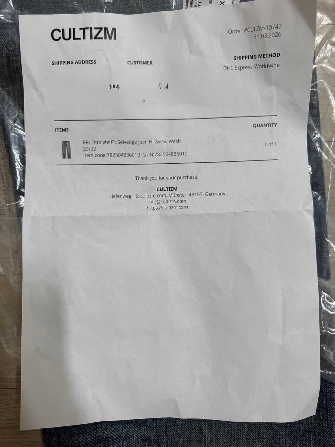 rrl 스트레이트 힐스뷰 33/32 판매합니다 상품이미지8