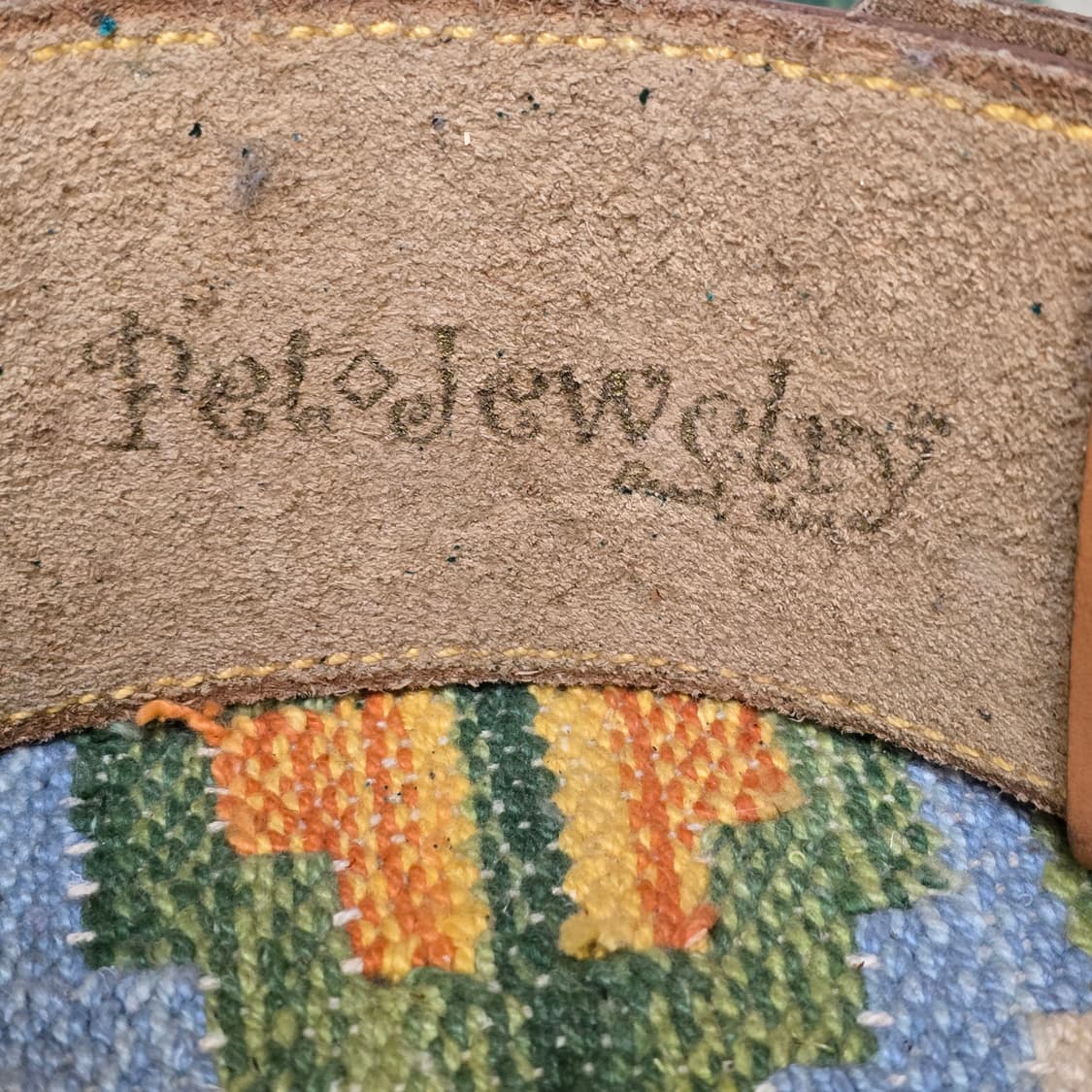 대형견 Dog collar 목 칼라 카우하이드레더 황동장식 상품이미지5