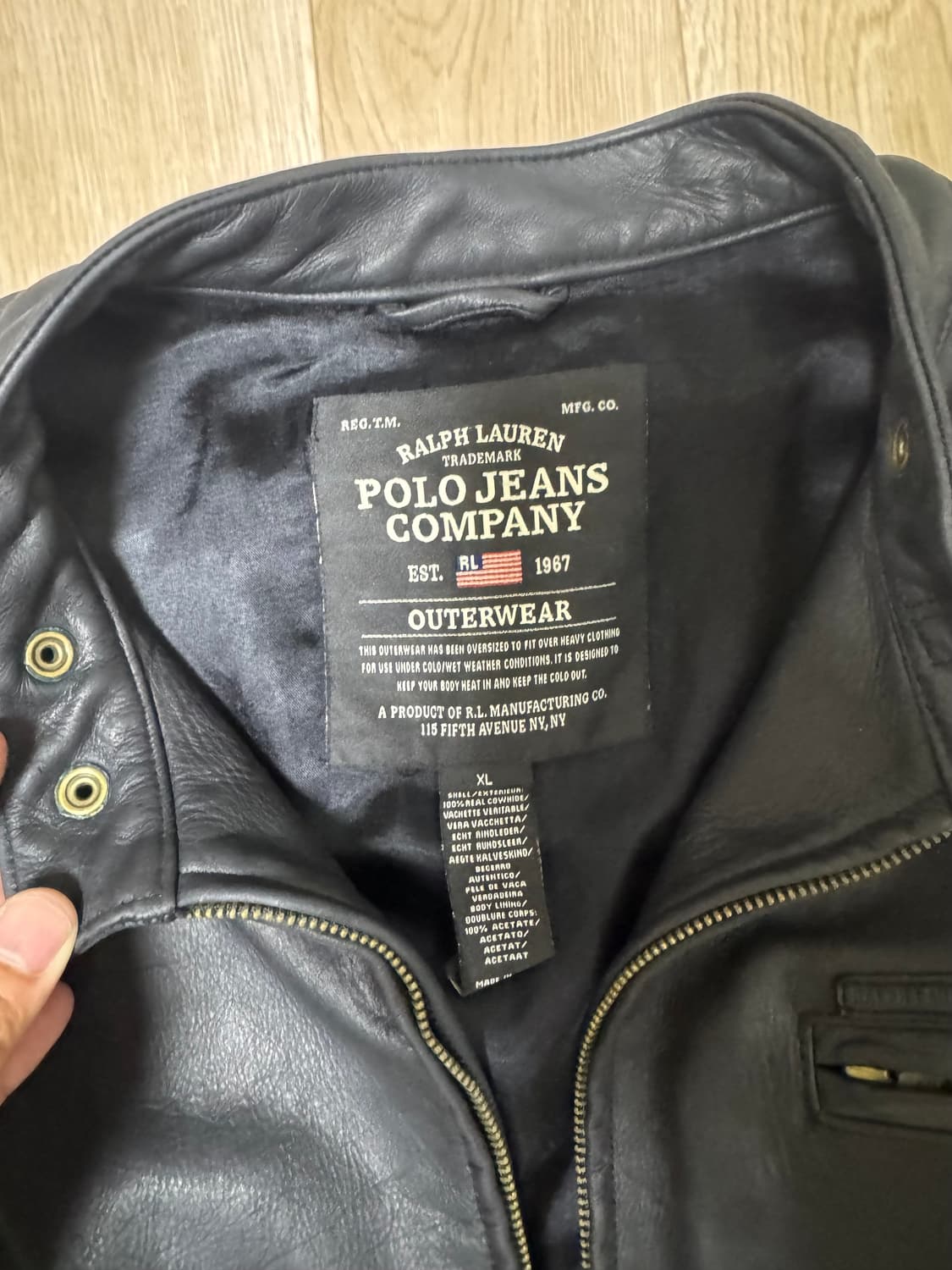 폴로 가죽자켓 xl 상품이미지2