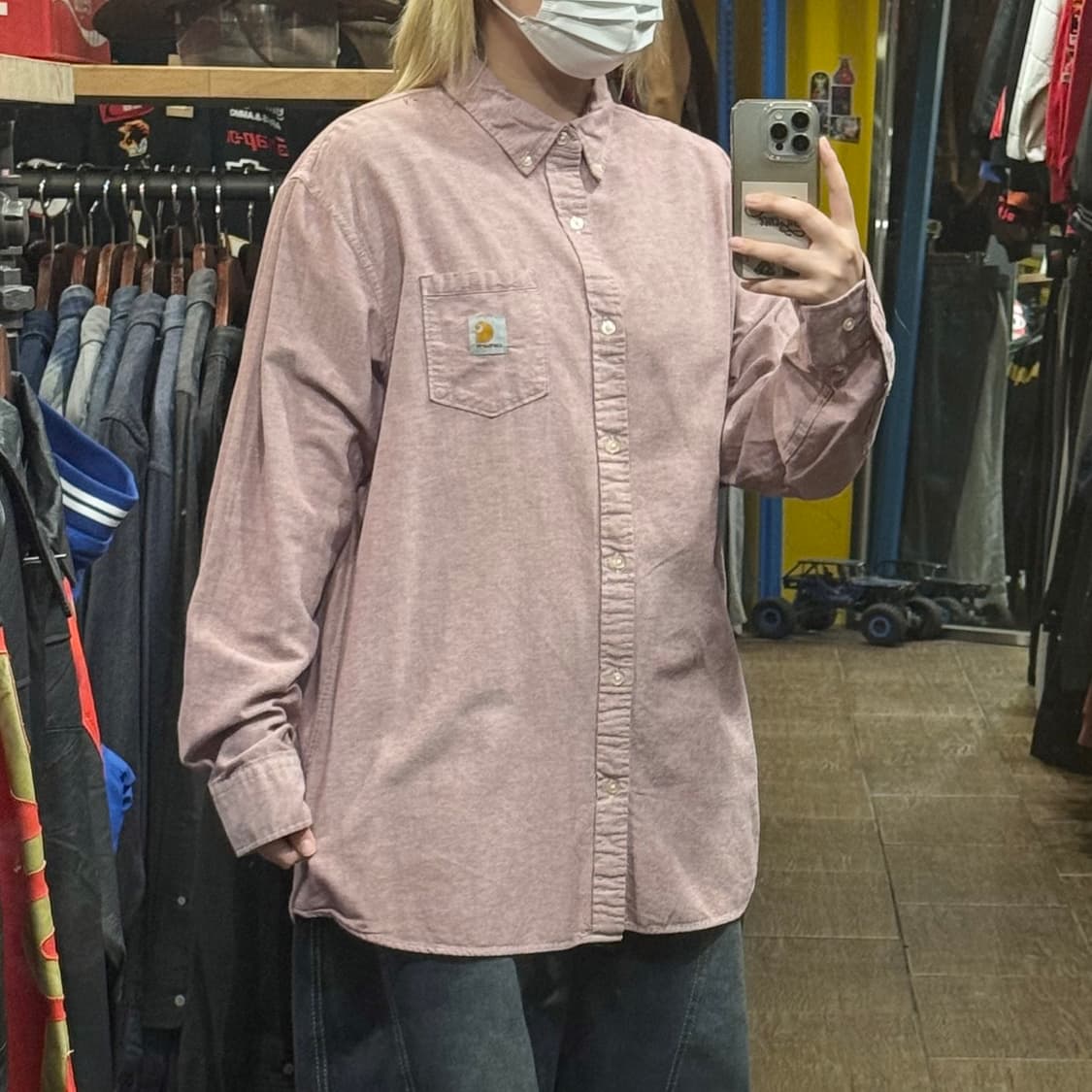 [HI] 칼하트 긴팔 셔츠 핑크 상품이미지3