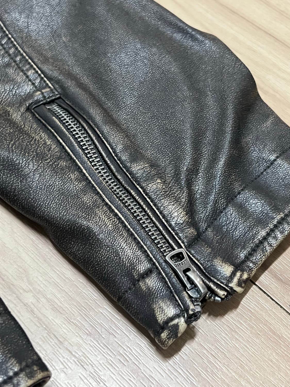 일꼬르소 워시드 페이크레더 점퍼 다크브라운 / L 상품이미지7