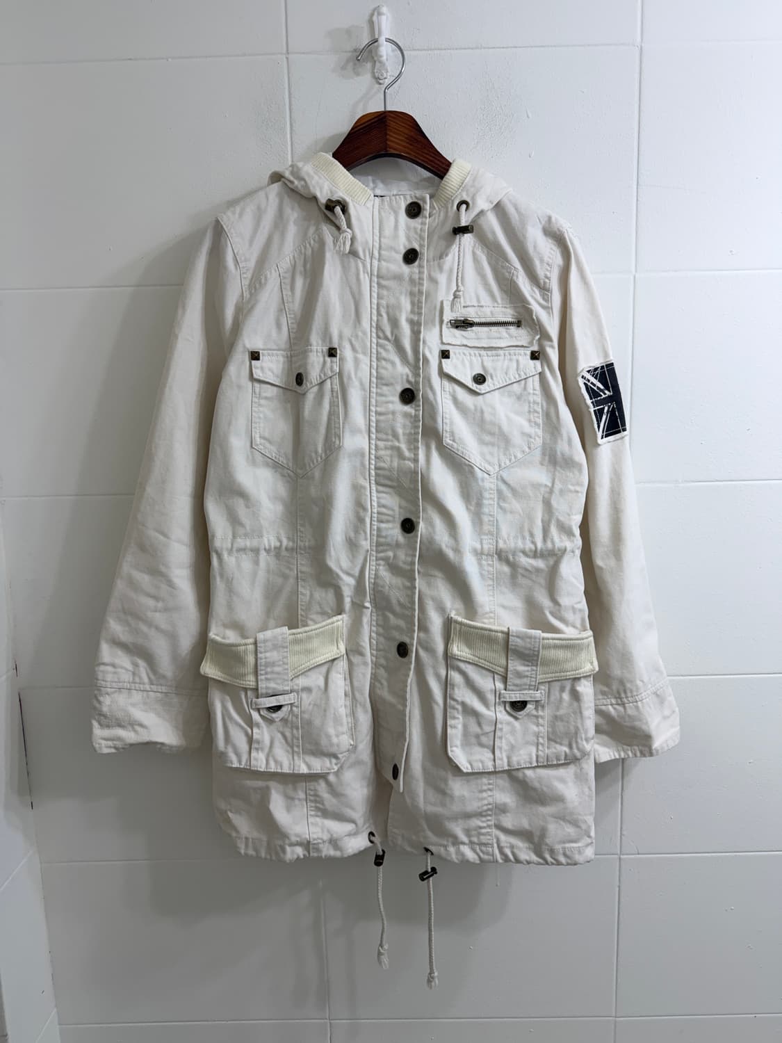 쿠지 유니언잭 화이트 펑크 스트릿 코디 세트 상품이미지4