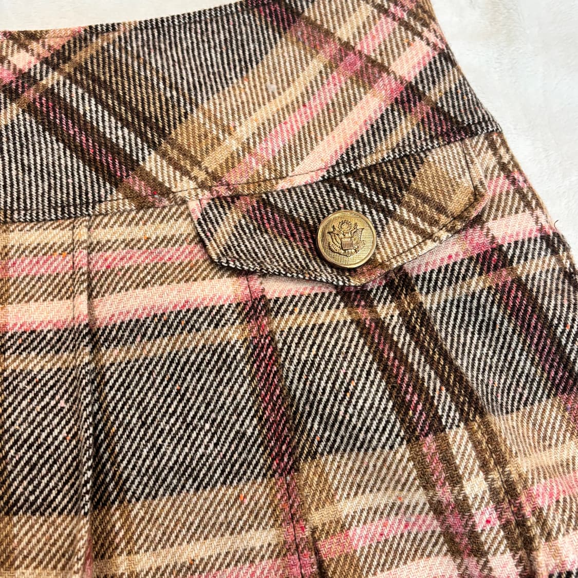 대대장 리즈리사 체크 플리츠 딸기초코 울 레이스 스커트 상품이미지2