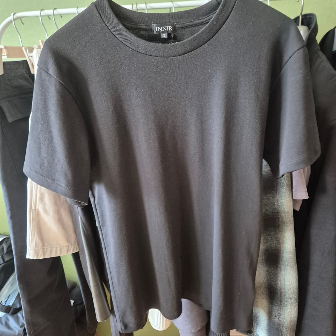 Innir 261 COTTON RIB S/S T-SHIRT (BLACK) 상품이미지2