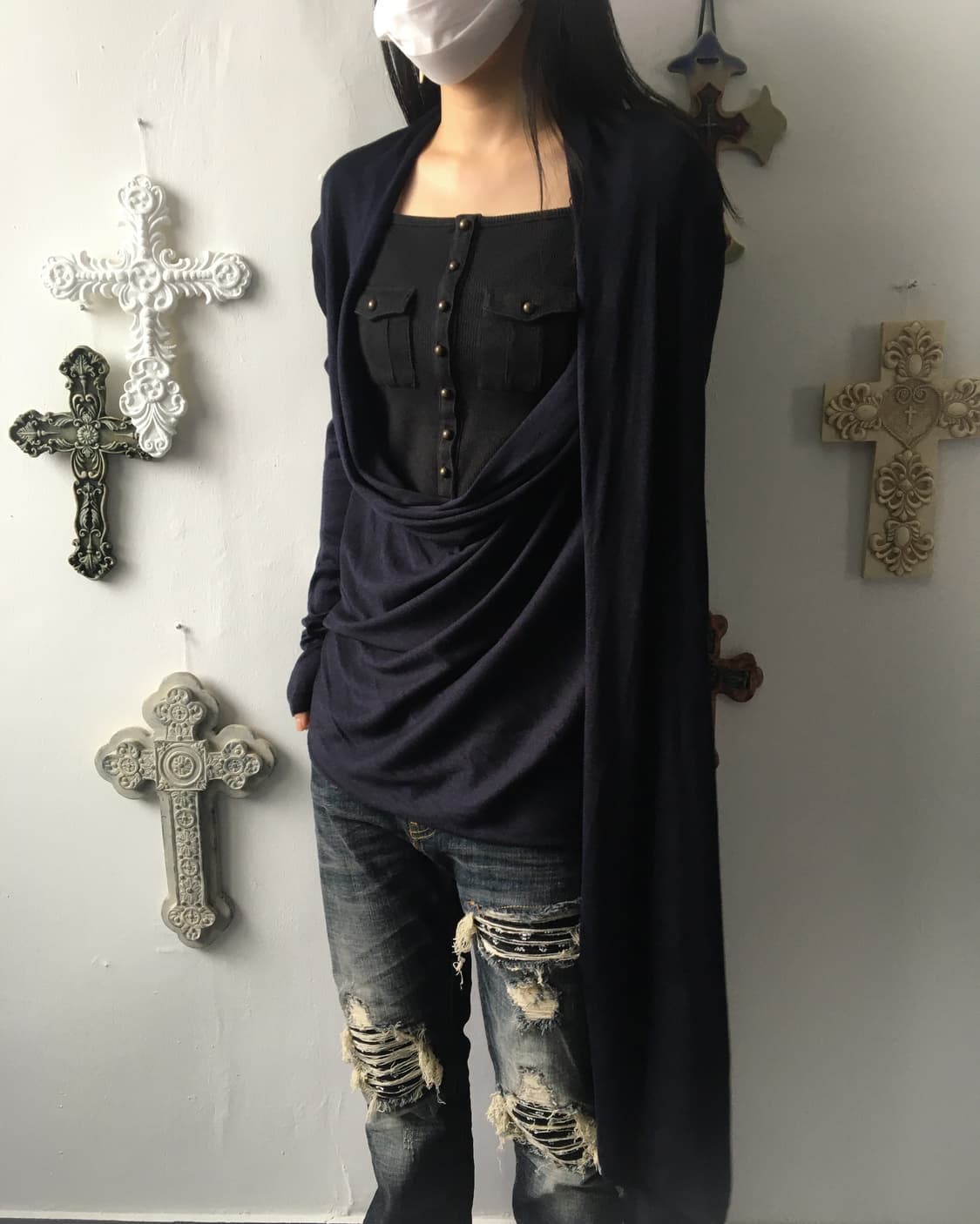 Dkny drape open cardigan 상품이미지9