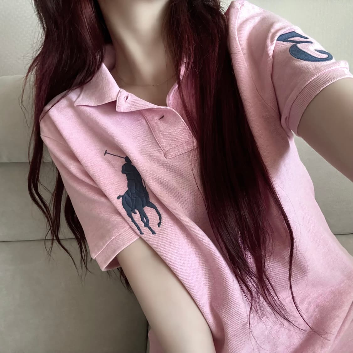 폴로 핑크 빅포니 카라반팔티 상품이미지1