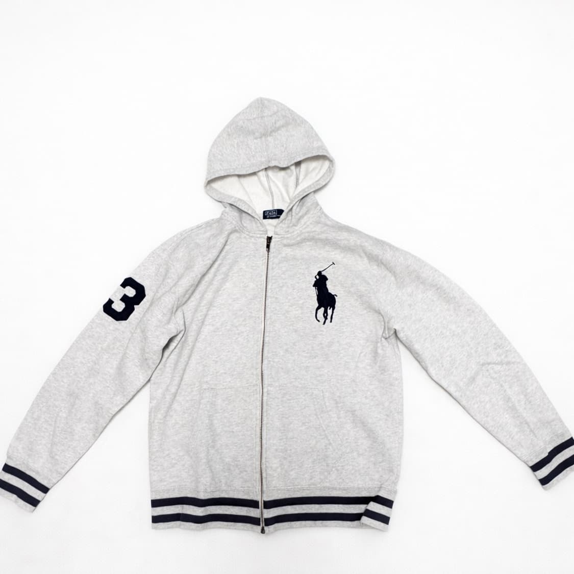 폴로 랄프로렌 빅포니 후드집업 회색 그레이 상품이미지1