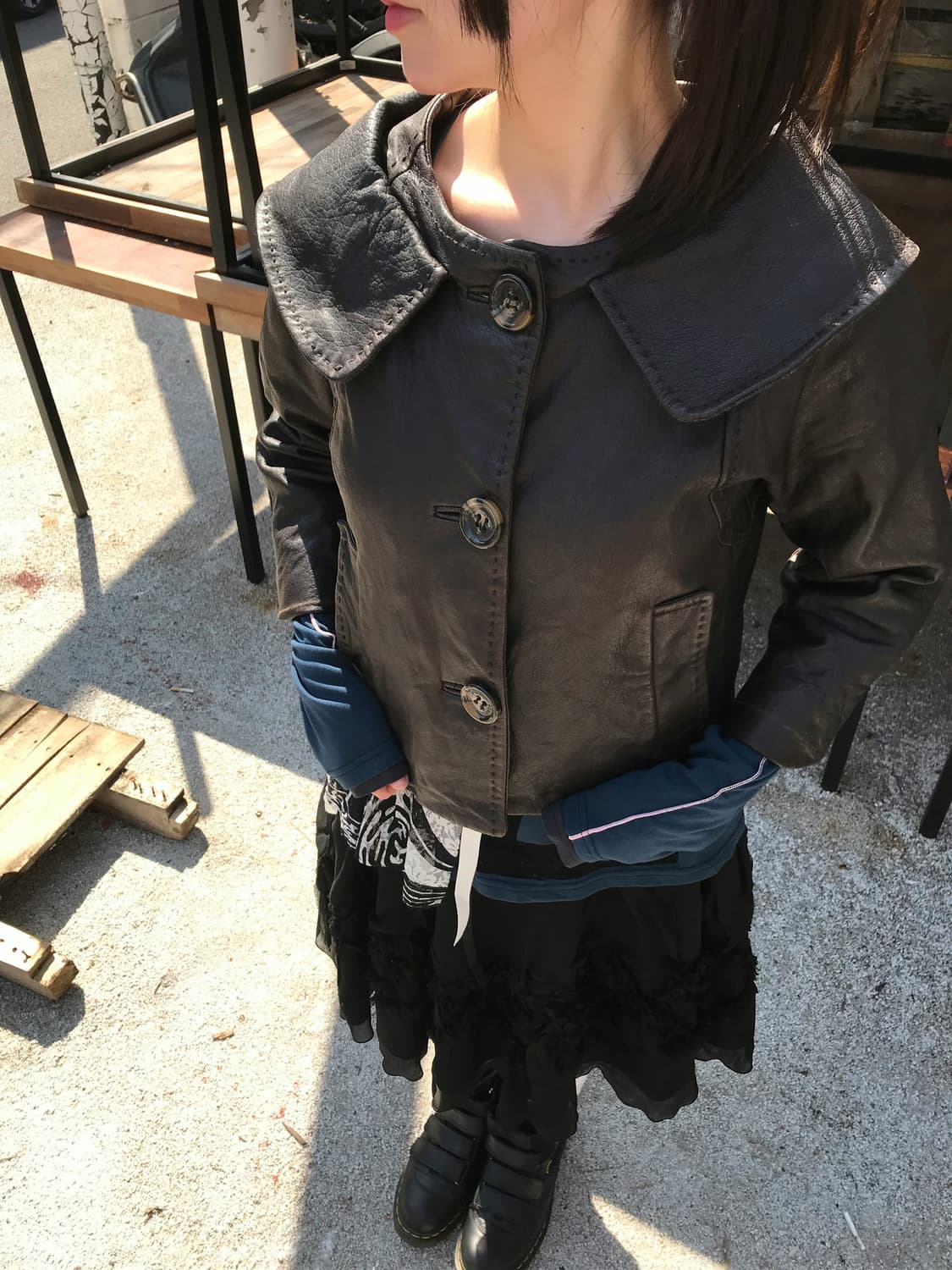 vintage real leather jacket 상품이미지6