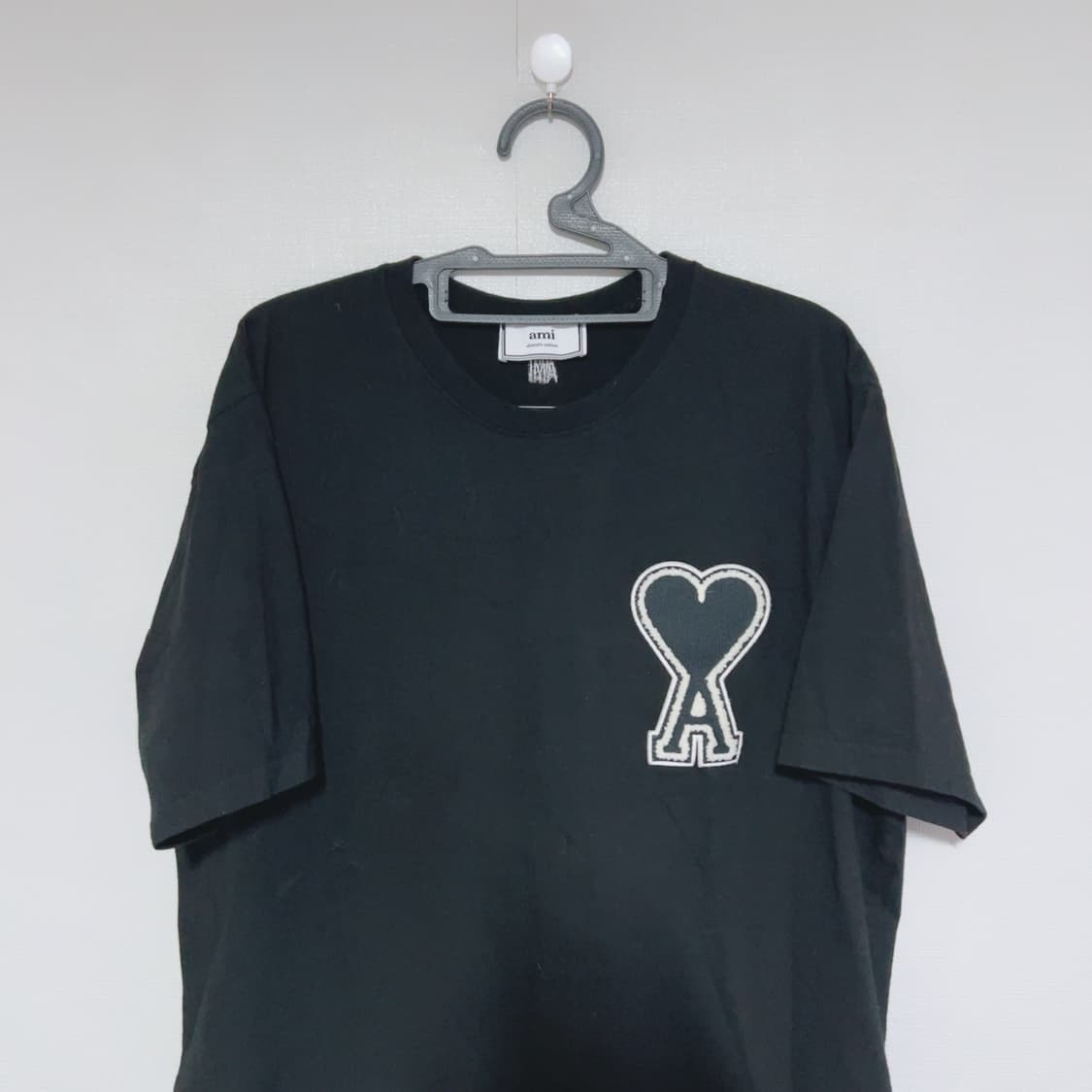 아미 블랙 빅로고 여름 공용 반팔티 상품이미지2