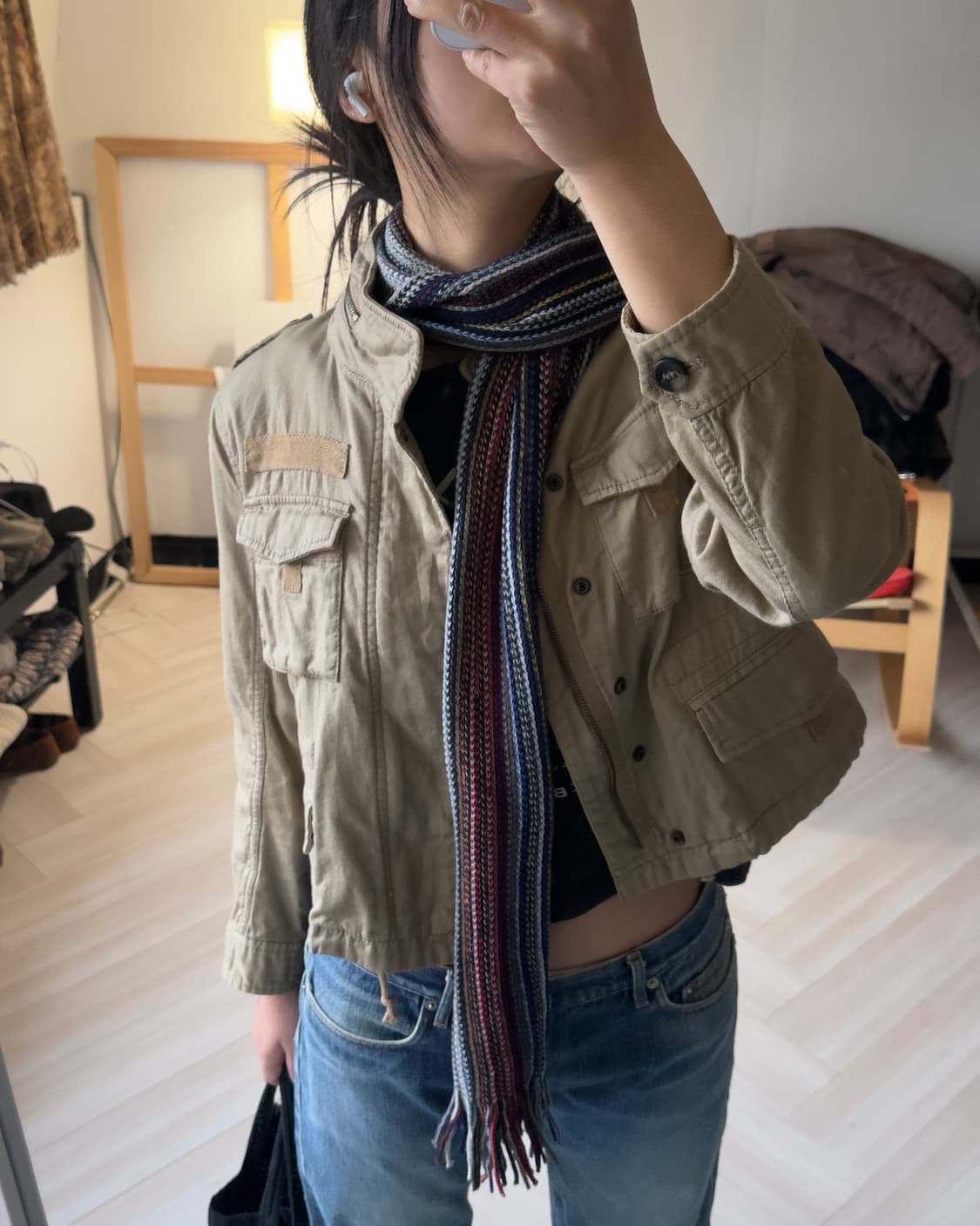 [PLEIADES] fringe multi knit muffler 상품이미지4