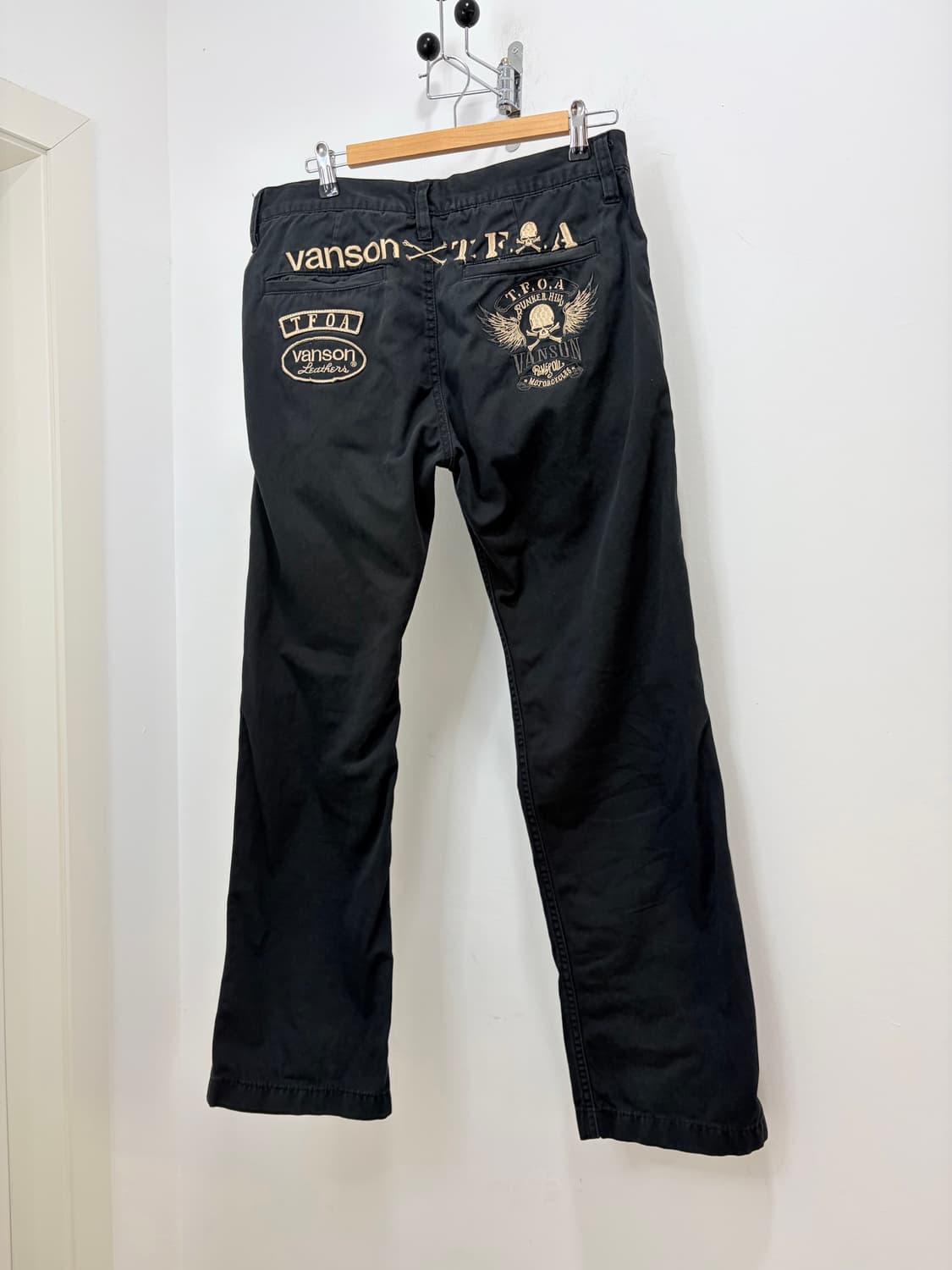Vanson Leathers x TFOA 스컬 자수 팬츠 바지 상품이미지9