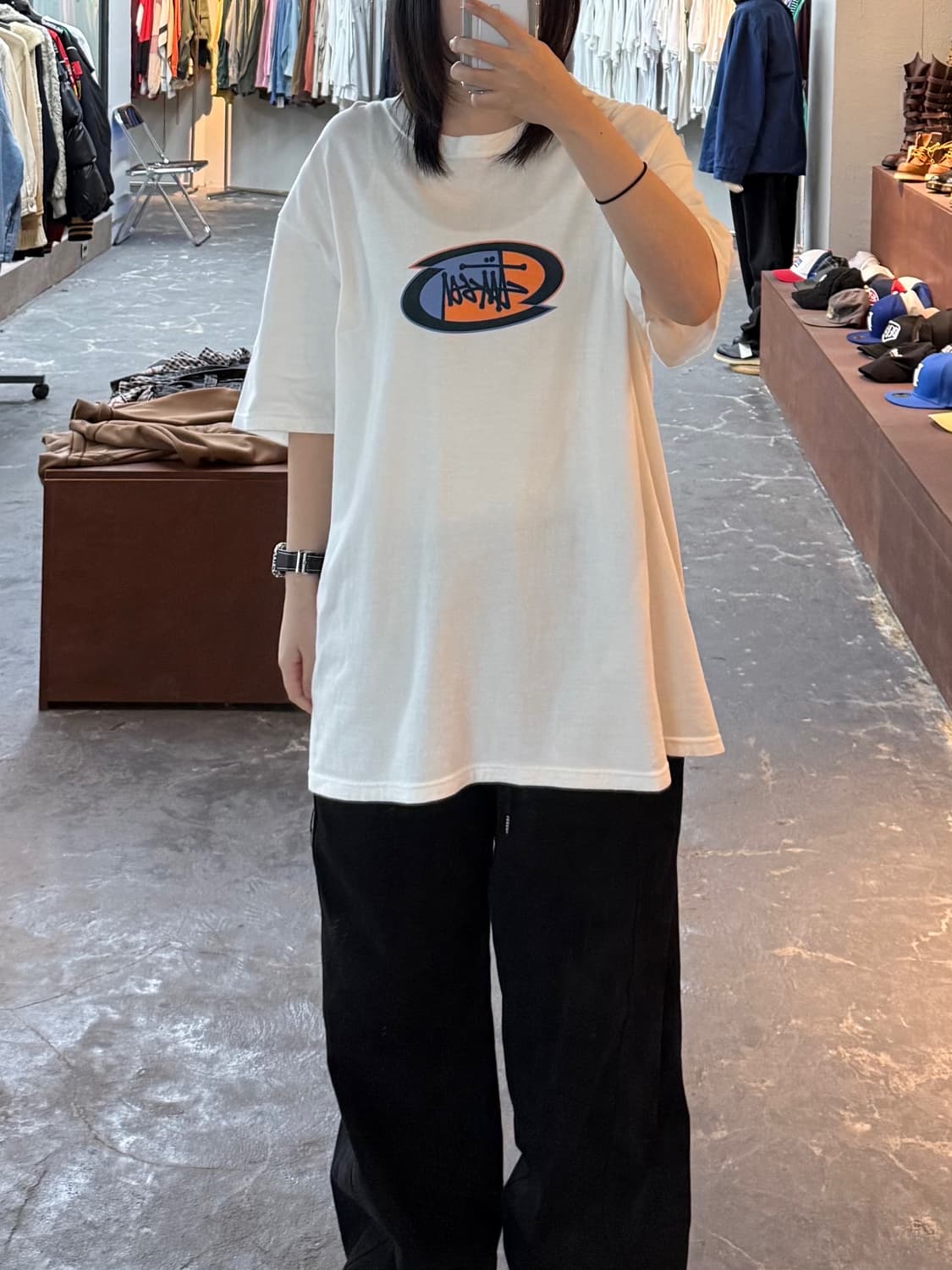 스투시 스플릿 로고 반팔 H1315 상품이미지1