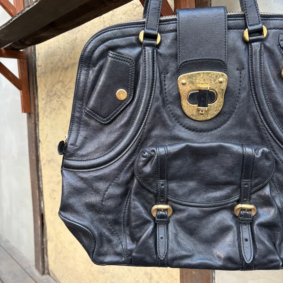 알렉산더 맥퀸 블랙 노밤 핸드 백 상품이미지3