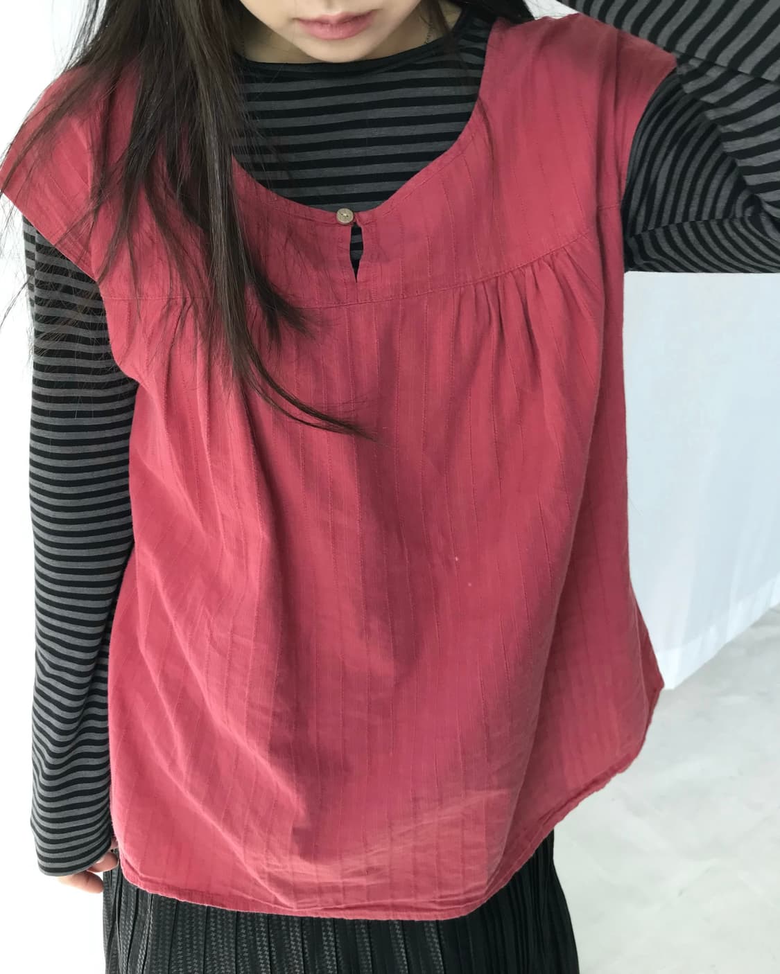 블랙 스트라이프 롱슬리브  상품이미지3