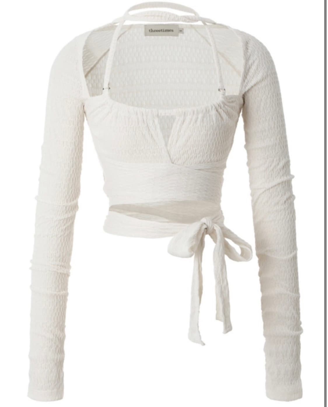 Threetimes D ring halter top Ivory 상품이미지2