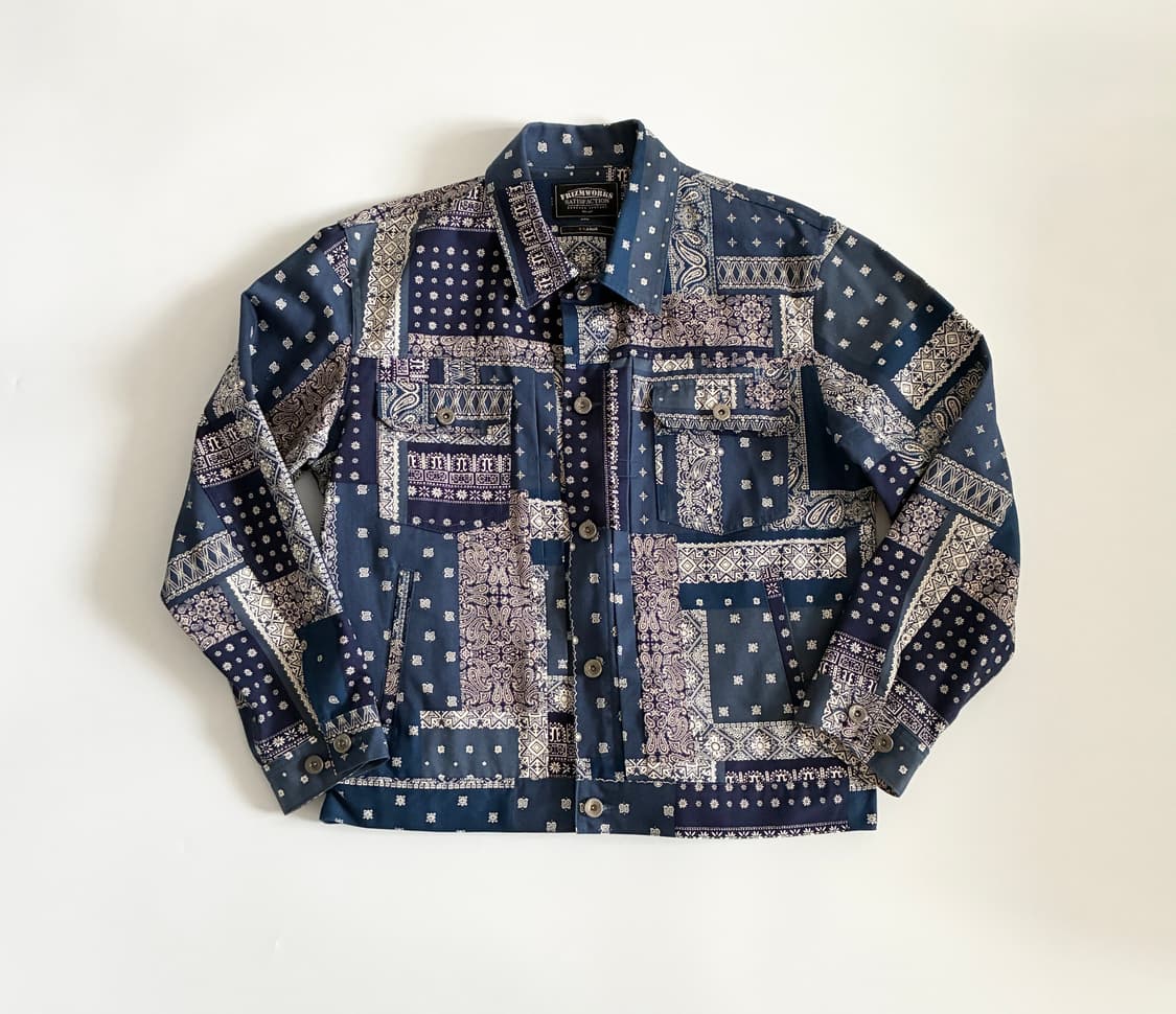 프리즘웍스 페이즐리 반다나 트러커 자켓 상품이미지1