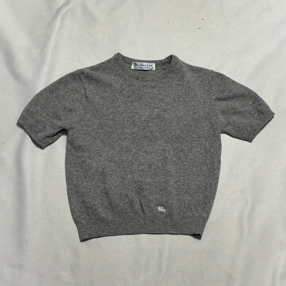 42 버버리 여성용 램스울 그레이 반팔 니트 상품이미지2