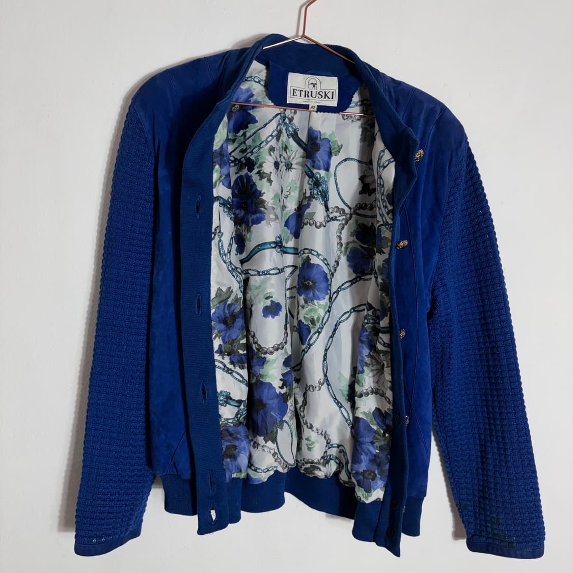 ETRUSKI 블루 스웨이드 블루종 자켓(42) 상품이미지5