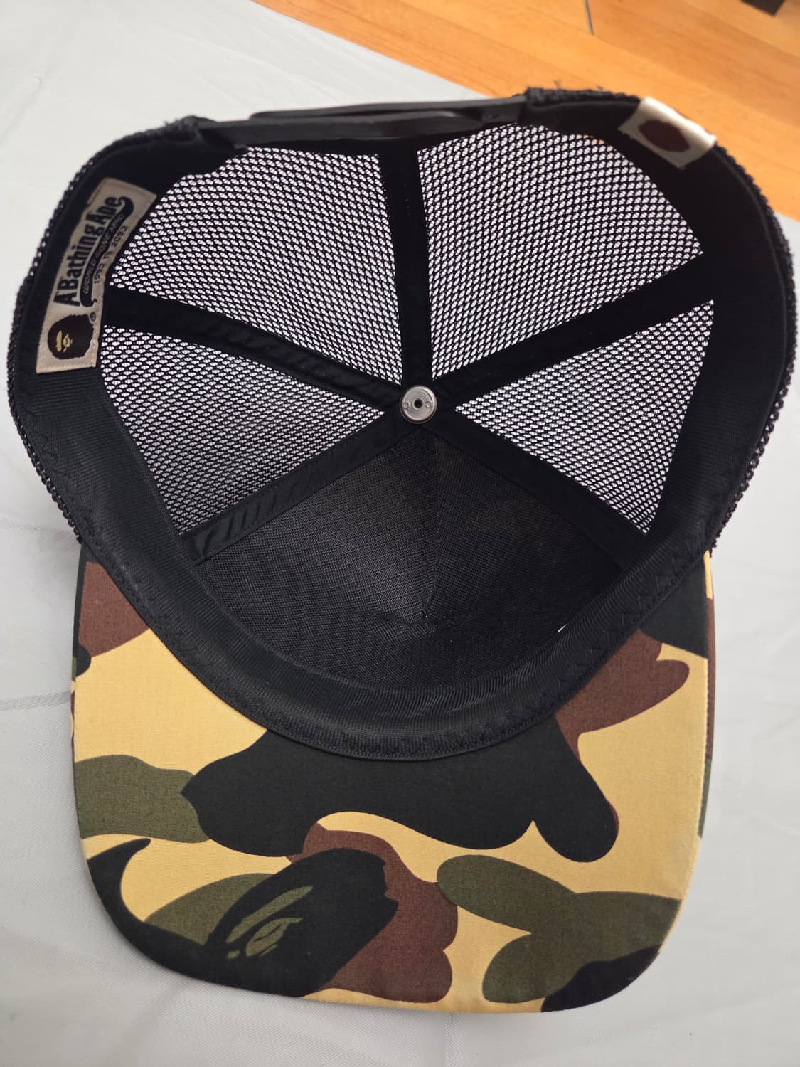베이프 샤크 메쉬 볼캡 황계 스냅백 상품이미지6