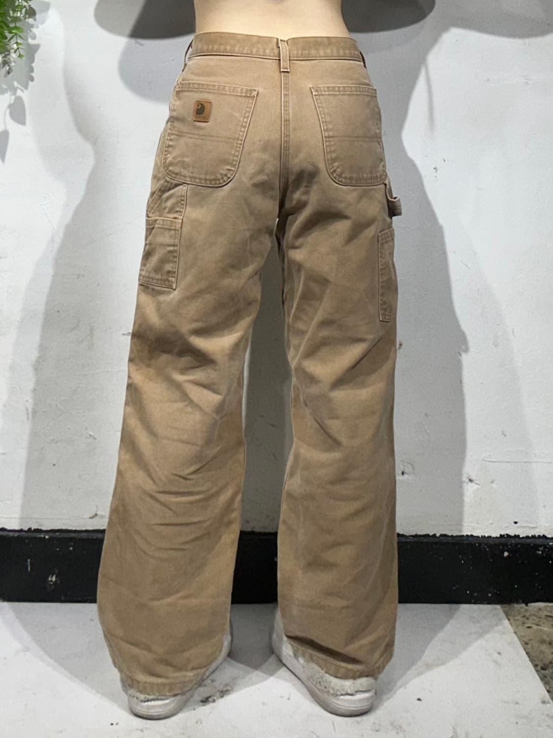 칼하트 베이지 대장급 og 카펜터 와이드 워크 데님 팬츠 상품이미지3