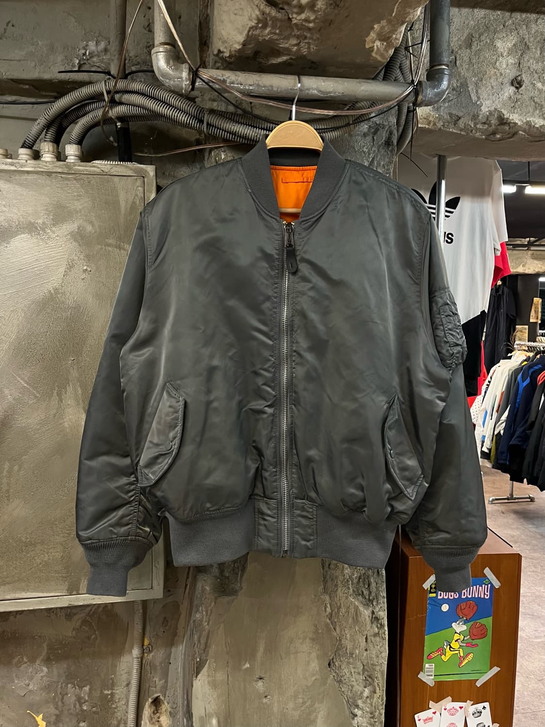 알파인더스트리 ma1 리버시블 항공점퍼 카키 XL #csz1993 상품이미지1