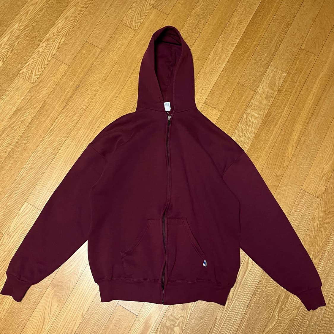 [XL] 90s 빈티지 러셀 후드집업 버건디 상품이미지1