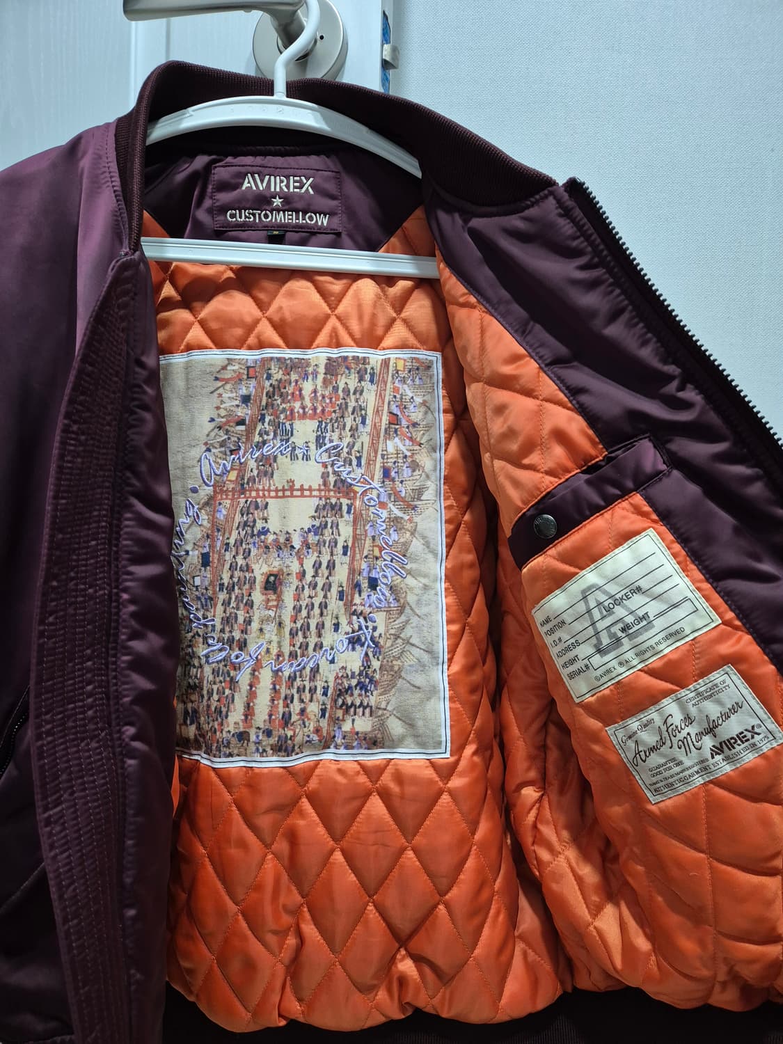 아비렉스x커스텀 멜로우 봄버 자켓 상품이미지2