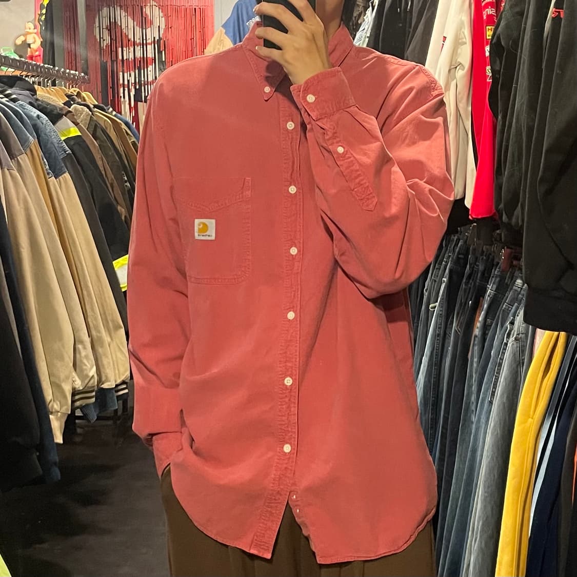 [IM] carhartt 칼하트 핑크 긴팔셔츠 상품이미지3