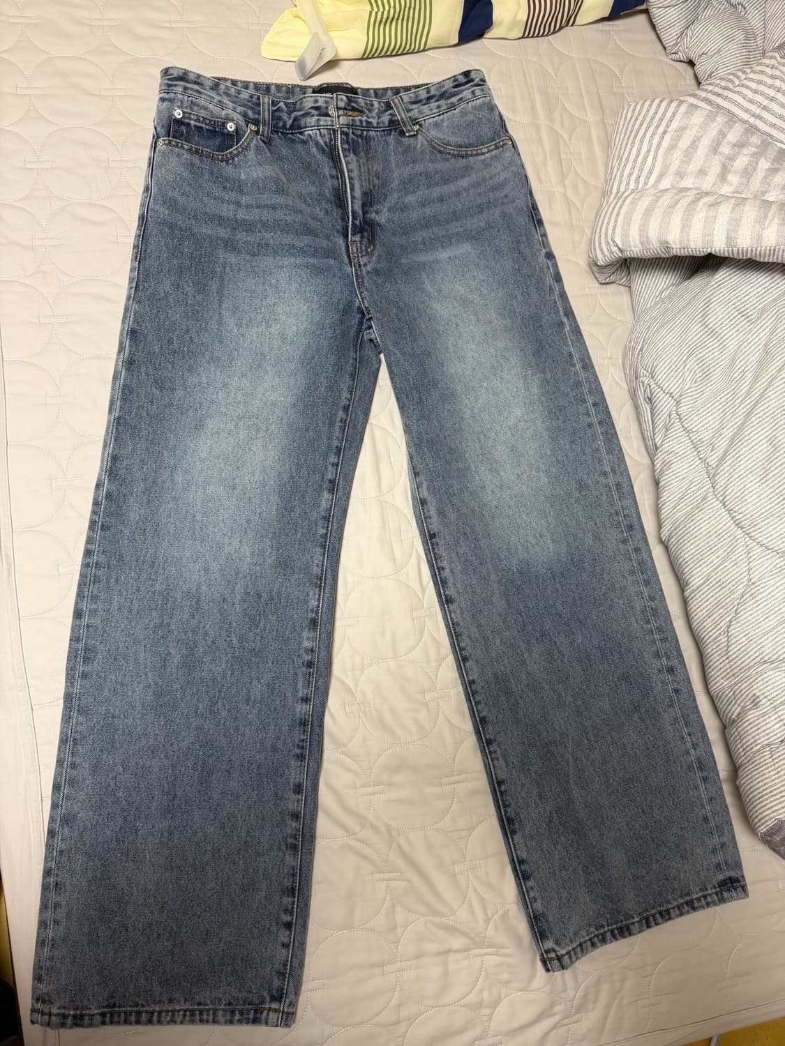 왓어룩 로스 월렛 와이드 데님 연청 M 상품이미지4