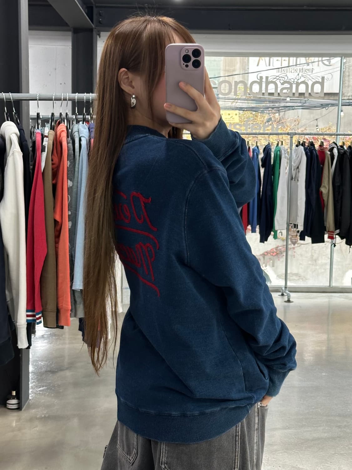 데우스 엑스마키나 레터링자수 코튼스타디움자켓 상품이미지4