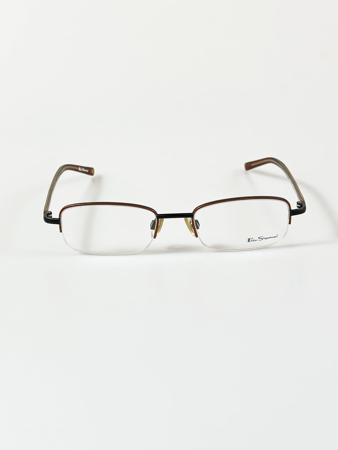 BEN SHERMAN 반무테 스퀘어 메탈 빈티지 안경 상품이미지2