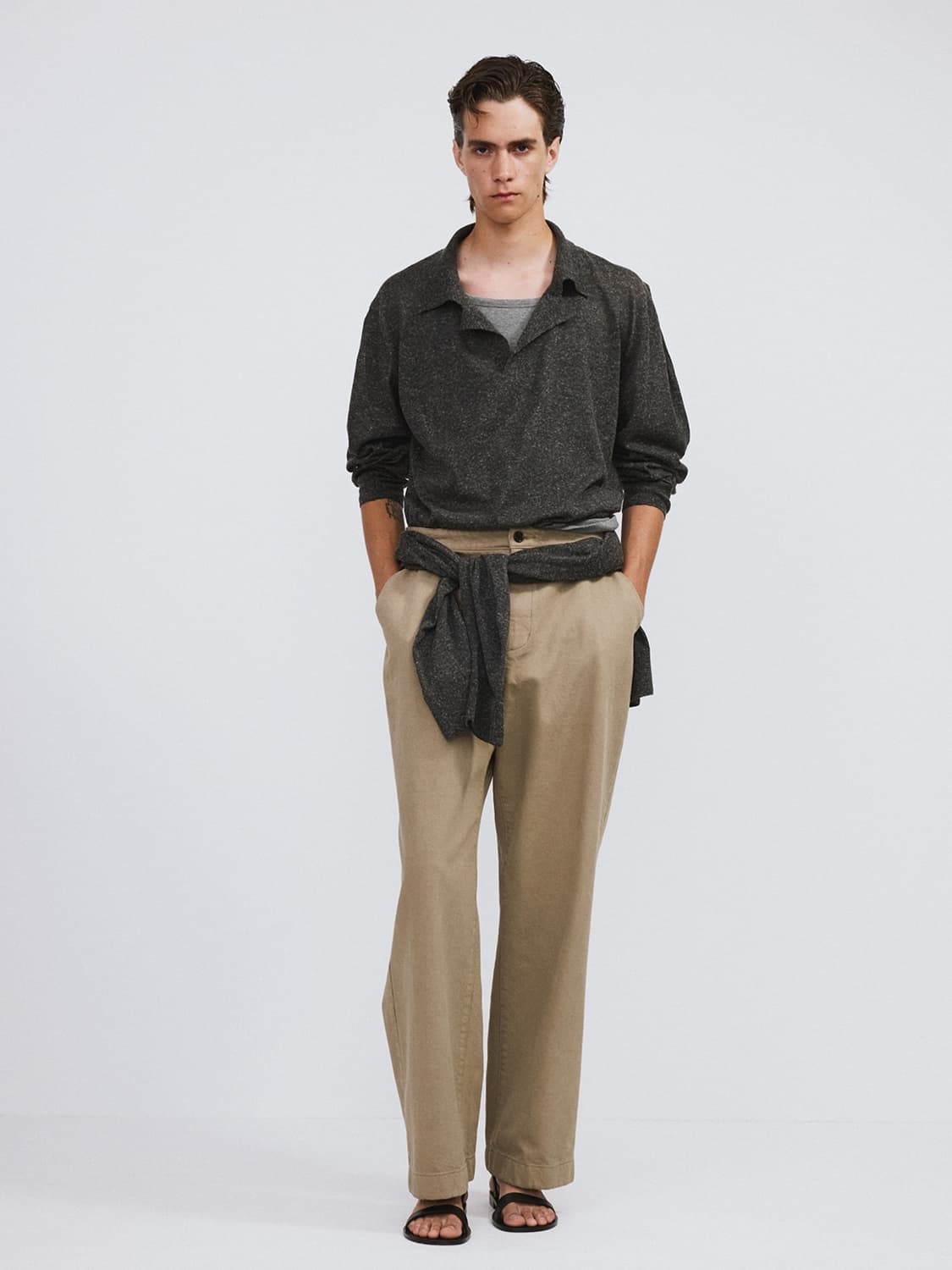 렉토 스트랩 버클 샌들 슬리퍼 블랙 상품이미지10