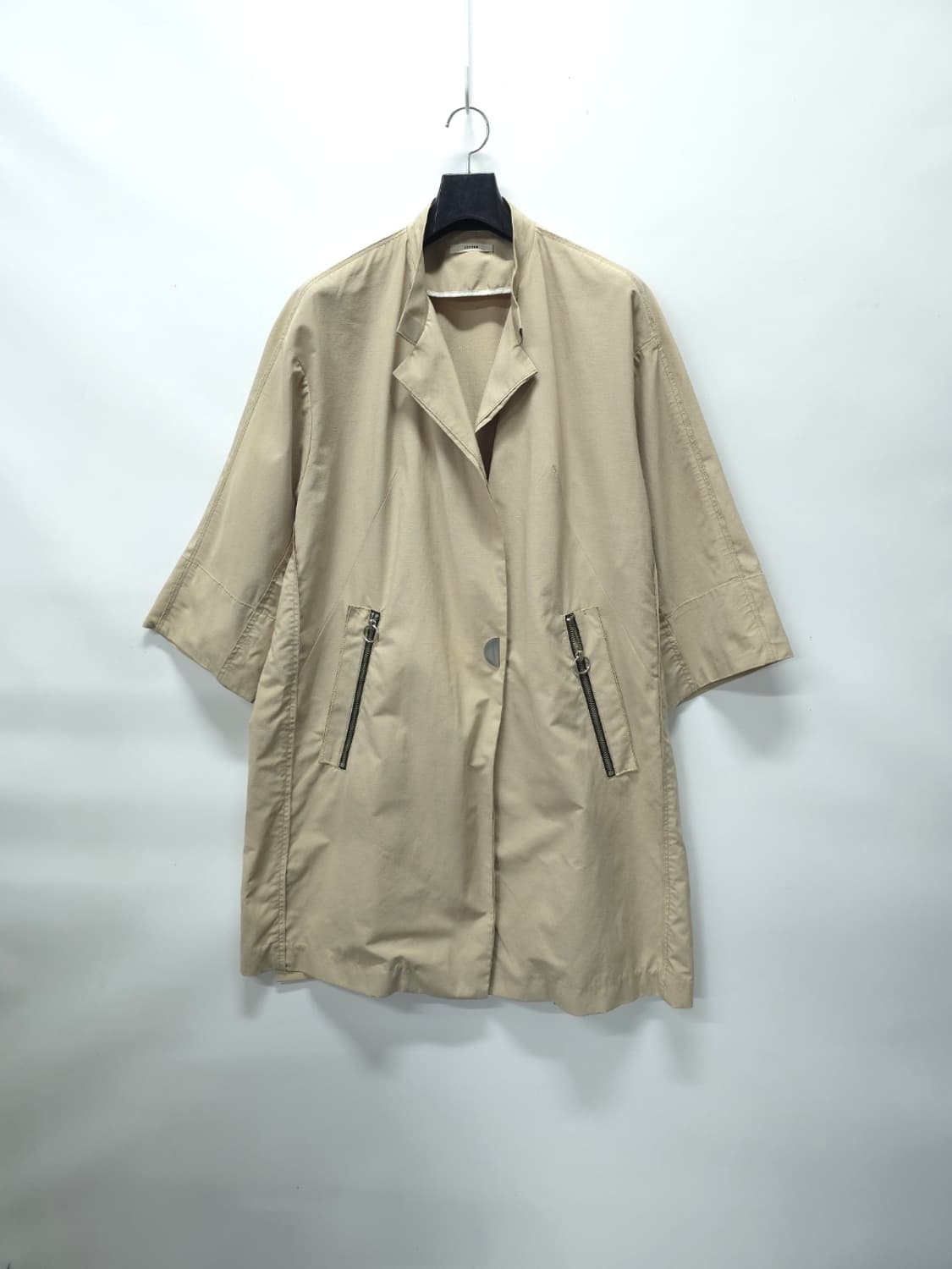 한섬 시스템 하프소매 루즈핏 간절기 코트 (66~66반) 상품이미지1