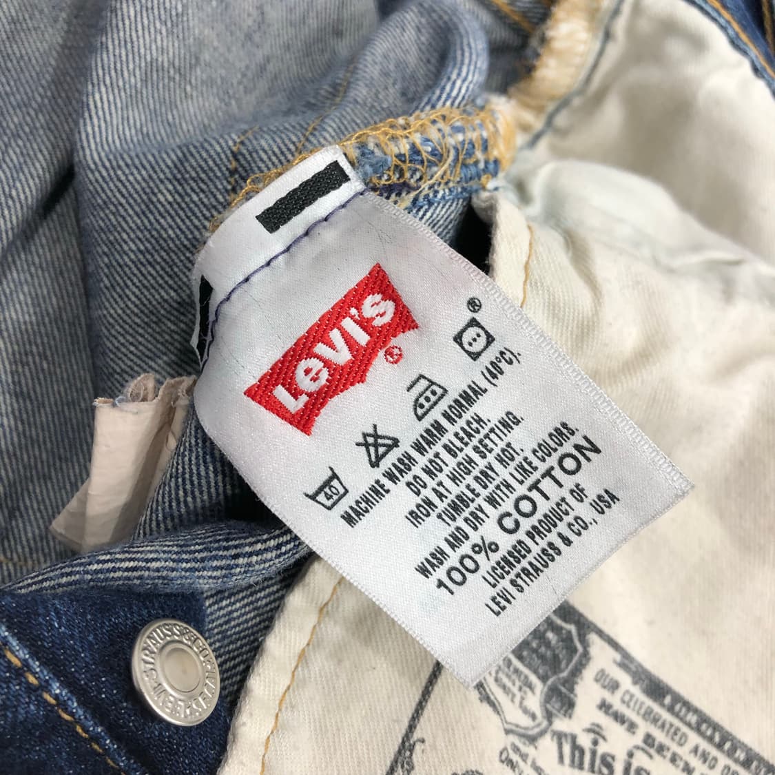 리바이스 501 워싱 데님 팬츠 상품이미지9