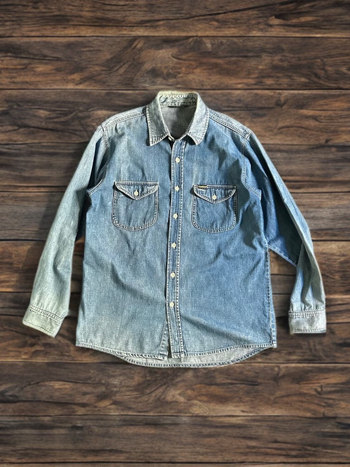 8~90s 오시코시 데님 워크 셔츠 상품이미지1