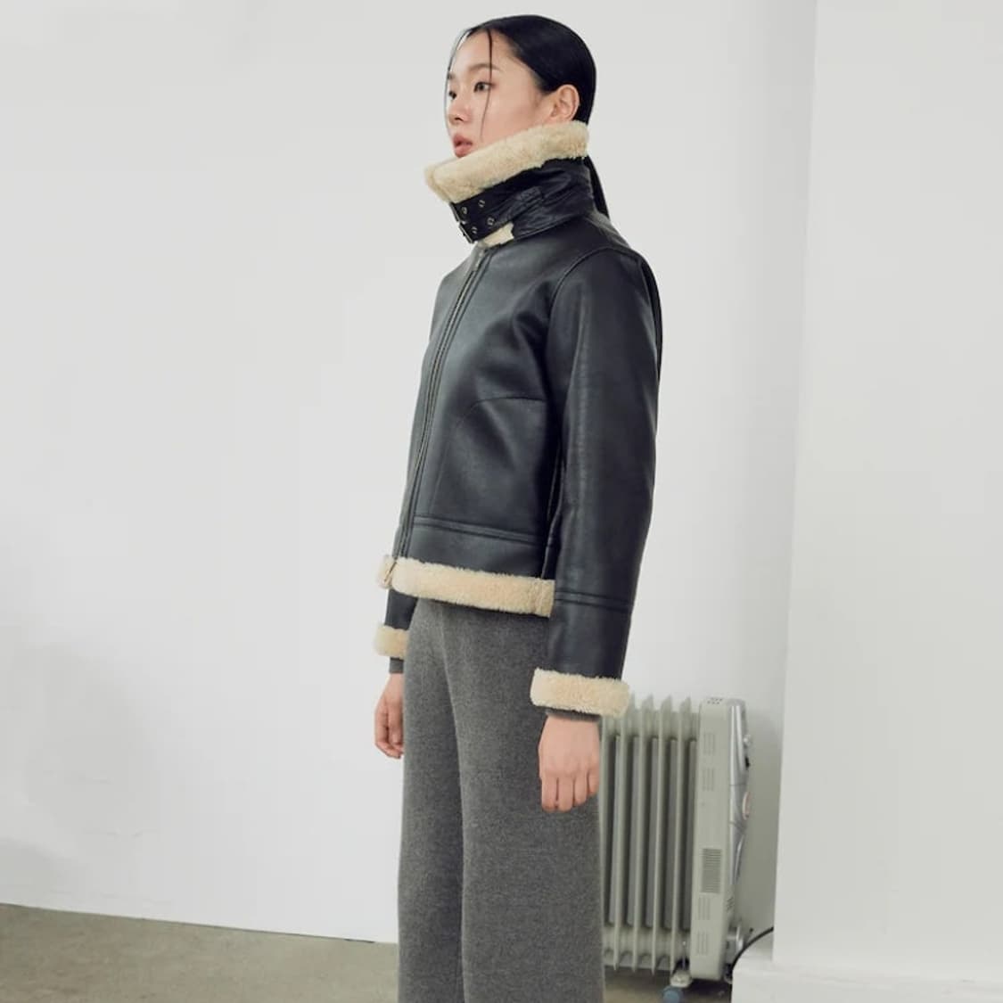 구호플러스 22 시어링 레더 무스탕 상품이미지2